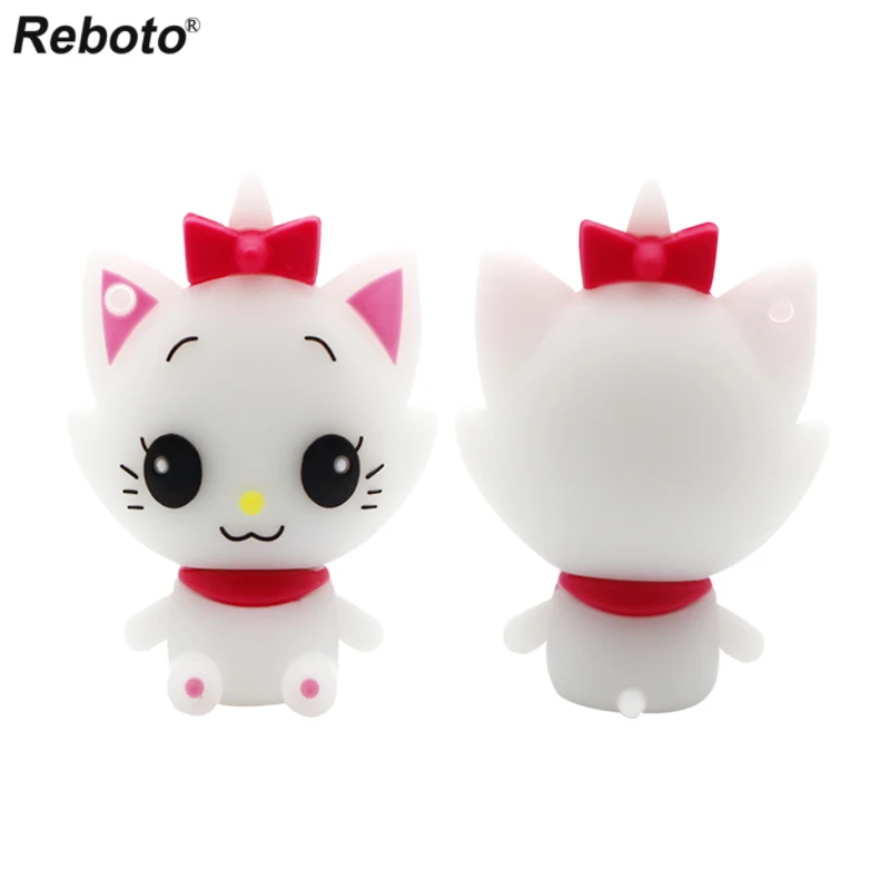 Мультфильм USB Pendrive 4 ГБ 8 16 32 64 флэш диск милый Neko Белый Кот Мини Портативная карта