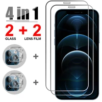 4in1 screen protectors for iphone 13 12 11 xs xr glass camera lens screenprotector for iphone 13 pro xs max 11 pro 12 mini 13pro