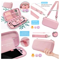 2021 cute pink portable storage bag travel carry case cover protect for nintendo switch sakura pink console game accessories