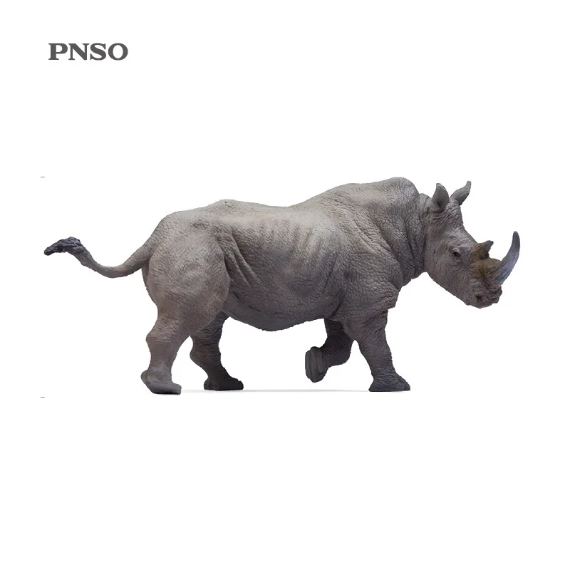 

PNSO Living Animal Model Rhinoceros Classic Toys for Boys Children Gift with Retail Box