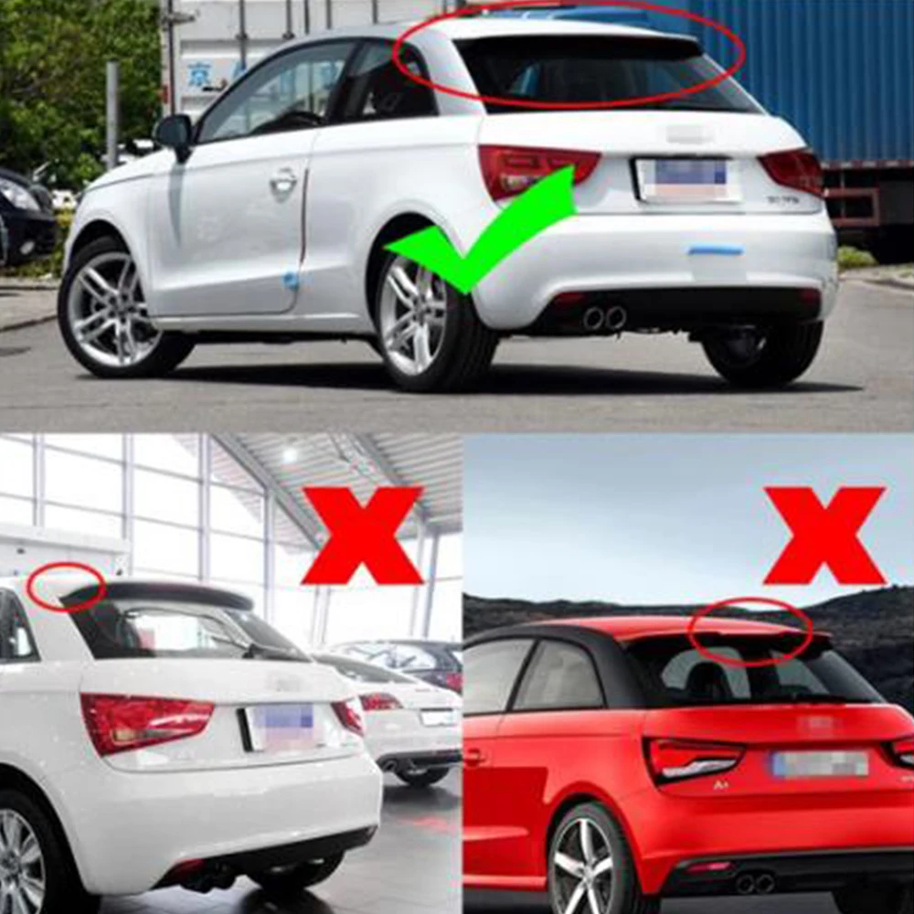 

Carbon Fiber Rear Trunk Roof Spoiler Wings Window Lip Spoiler for Audi A1 8X PQ25 Hatchback 2 Door 2010 - 2014