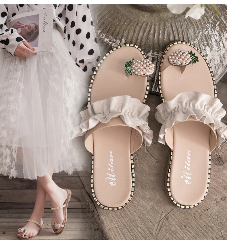 

Women Slippers Summer Women Beach Sandals Fashion String Bead & Crystal Gladiator Sandals Ladies Flip Flops Sandalias Mujer