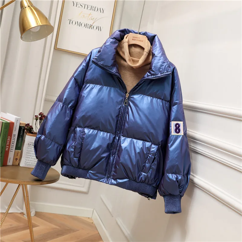 

Bread take down jacket han edition fashion female brief paragraph 2020 new students loose white duck down small coat