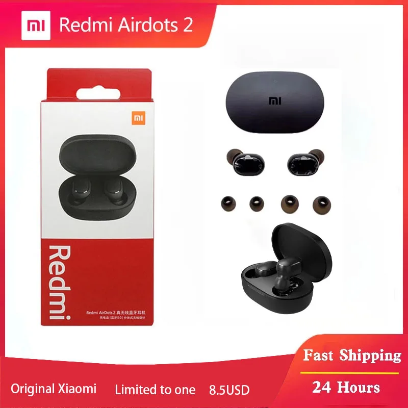 

Original Xiaomi Redmi AirDots 2 Earbuds True Wireless Earphone Bluetooth 5.0 Noise Cancelling Earphone Tws Redmi AiirDots 3
