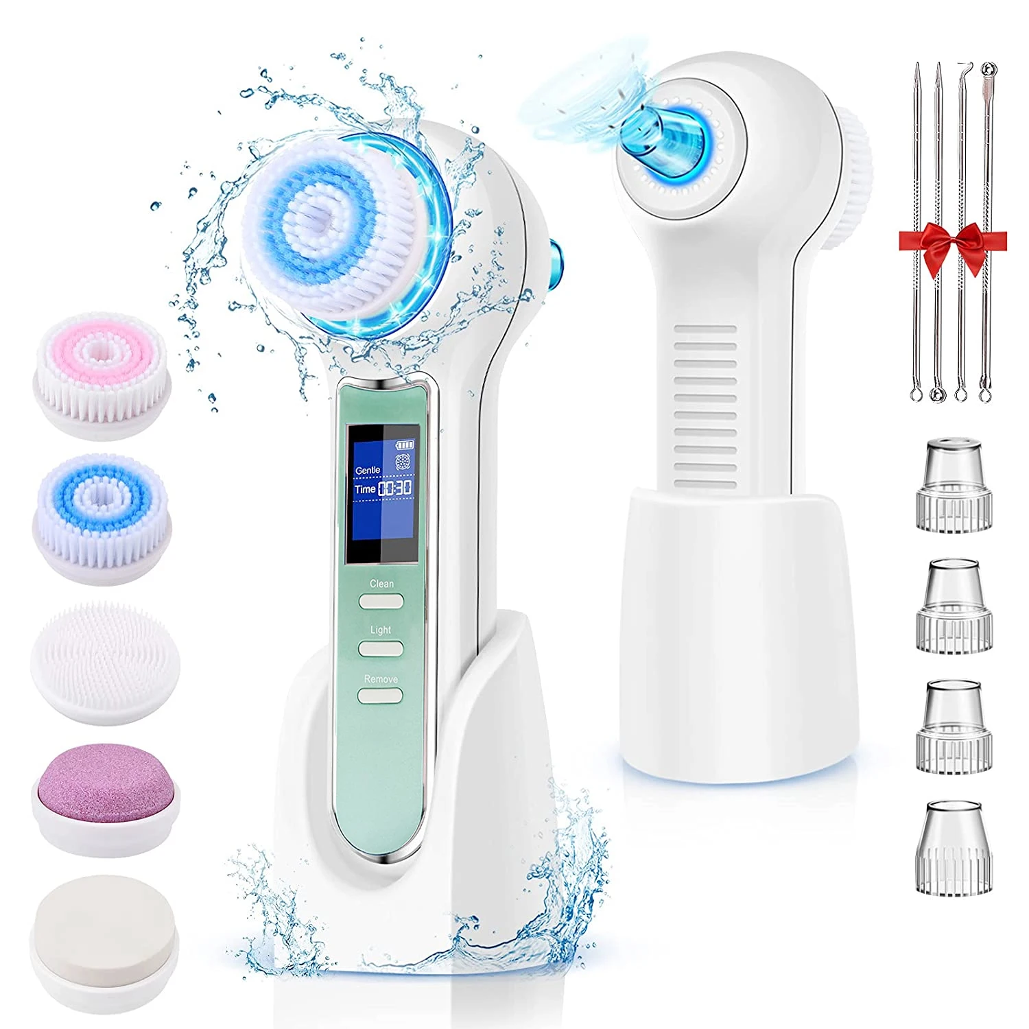 Electric Face Cleaners Facial Cleansing Brush Pore Ceaner Spin Brush & Blackhead Remover Vacuum Face Spa Massager For Skin Care