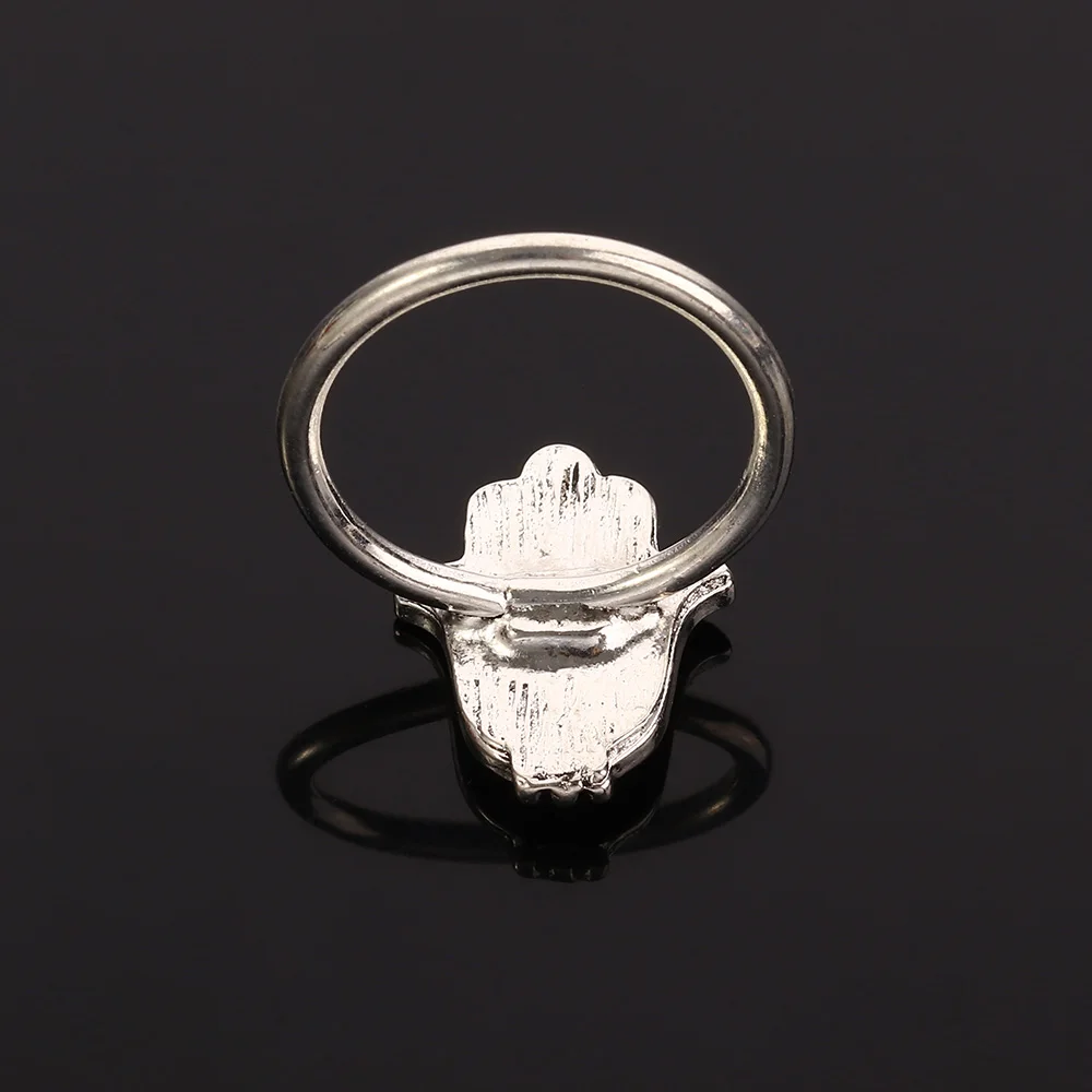 Преувеличенное Ретро женское защитное кольцо рука Фатимы Хамса от дурного глаза