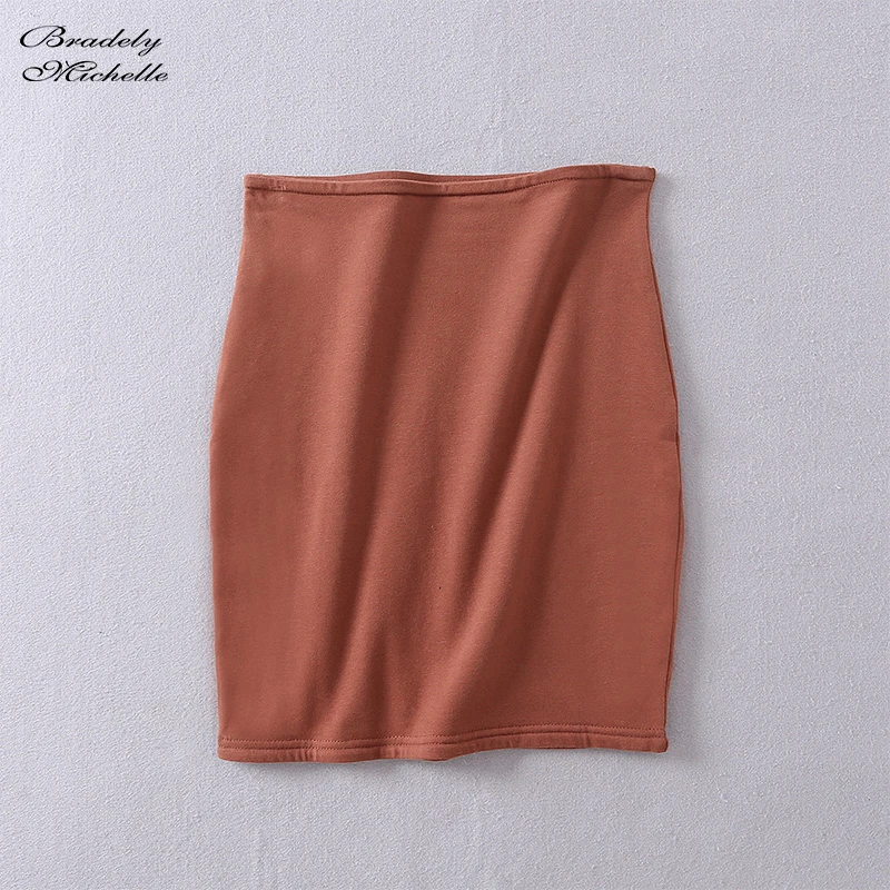 Fashion Women Summer Tight Bodycon Pleated Pencil Skirt Solid Sexy Elastic High-Waist Mini | Женская одежда