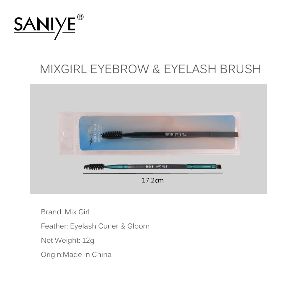 Кисть для бровей красота макияж деревянная ручка кисть гребень двухсторонние