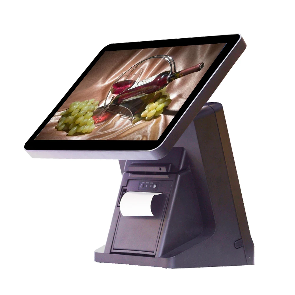 Windows POS система 15 дюймов емкостный сенсорный экран кассовый аппарат терминал для