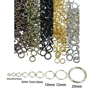Металлические кольца для изготовления ювелирных изделий сделай сам, переплетенное кольцо с разрезом для изготовления ювелирных изделий, фурнитура для браслетов 4567891012 мм
