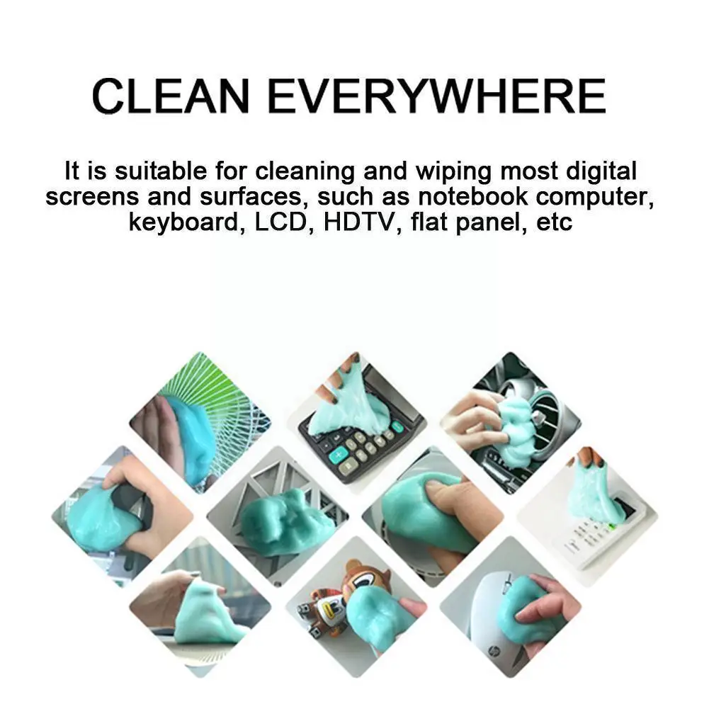 

1pcs New Auto Car Cleaning Pad Glue Powder Cleaner Computer Car Remover Keyboard Mud Dust Cleaning Clean Tool Cleaner Home G7i4