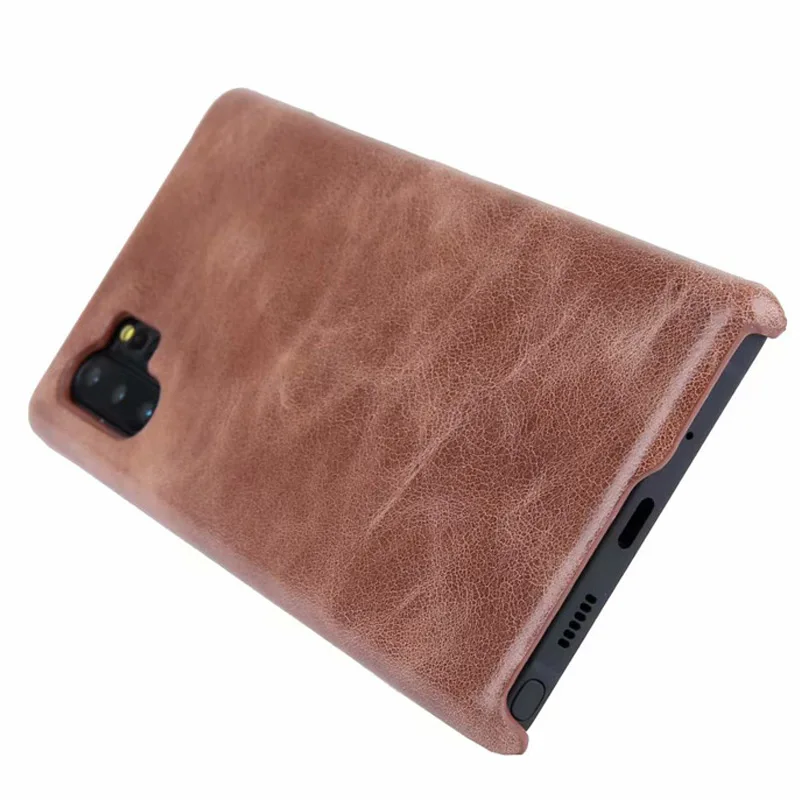 Note10+ ретро матовый чехол из натуральной кожи для телефона samsung Galaxy Note 10 9 S10 S9 Plus Note10 Простой деловой чехол