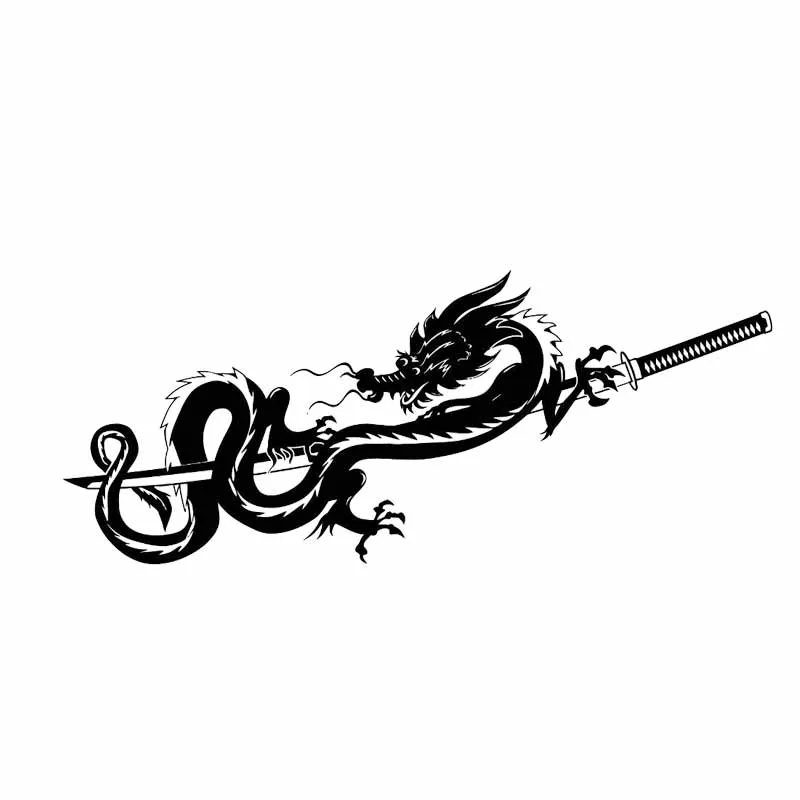 

Car Sticker Motorcycle Sticker Dragon Warrior Symbol PVC Waterproof Sunscreen Decal Solider Black/Silver 18.2* 7.6cm