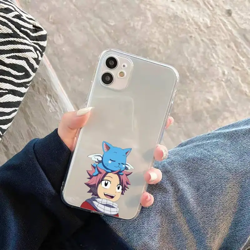 

Fairy Tail fashion cool Anime Phone Case Transparent for iPhone 11 12 mini pro XS MAX 8 7 6 6S Plus X 5S SE 2020 XR