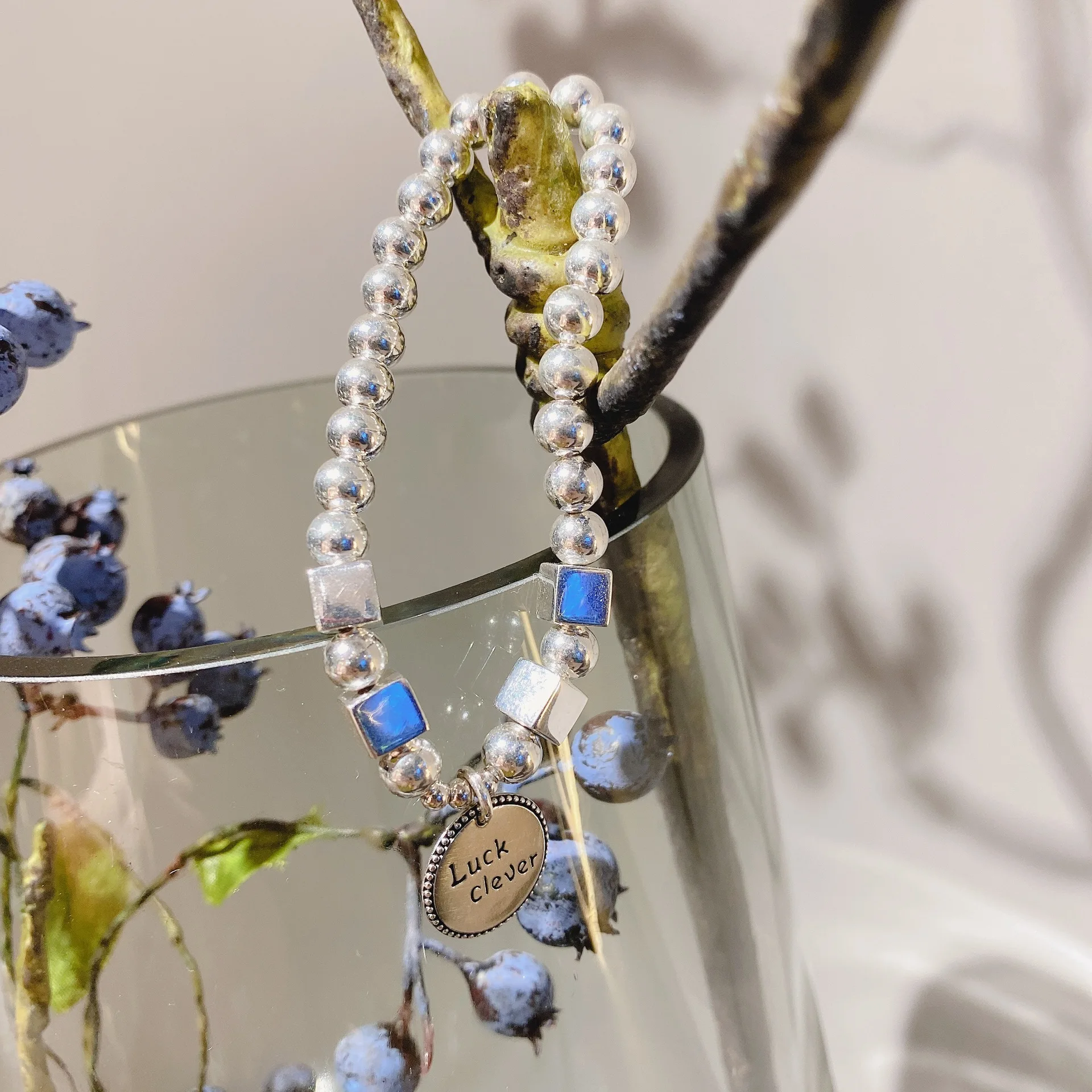 

UBESTNICE S925 Sterling Silver Handmade Round Beads Fine Jewelry Trendy Strand Bracelets For Women Simple Ins Style All-match