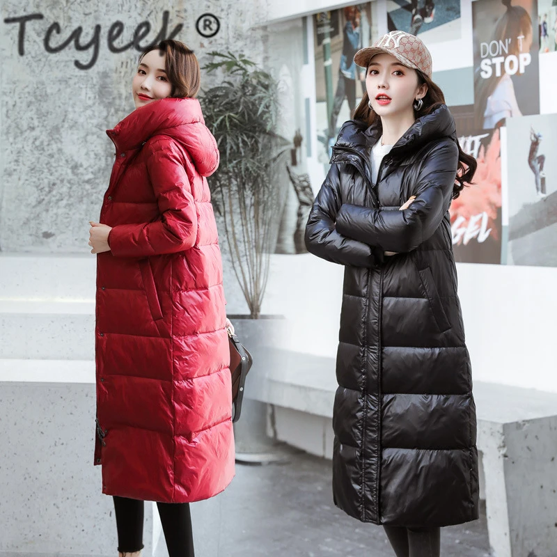 

Tcyeek Winter Jacket Women Clothes 2020 Korean Women's Down Jacket Hooded Light Warm Duck Down Coat Female Chaqueta Mujer C8101