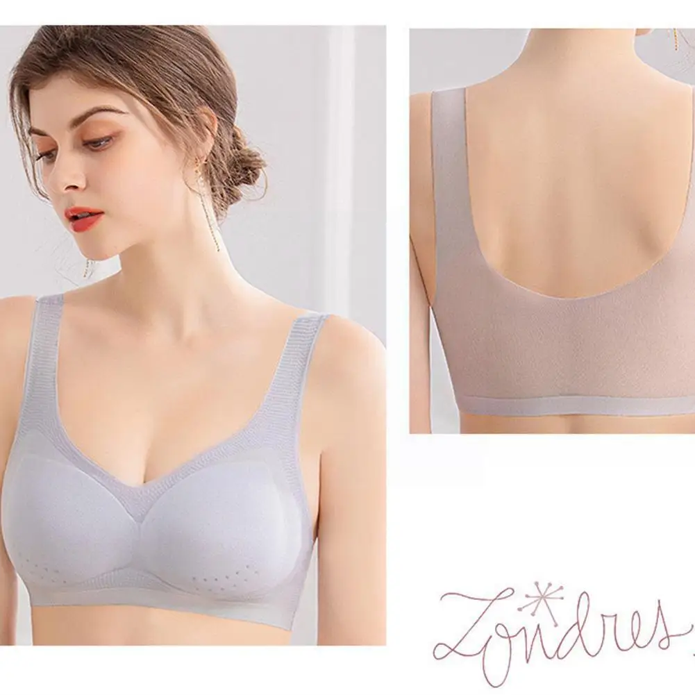 

Thai Latex No Comfort Cooling Gathers Underwear Pad Up Women M-4xl Bras Plus Seamless Size Bra Top Push Bralette Shock- R0g8