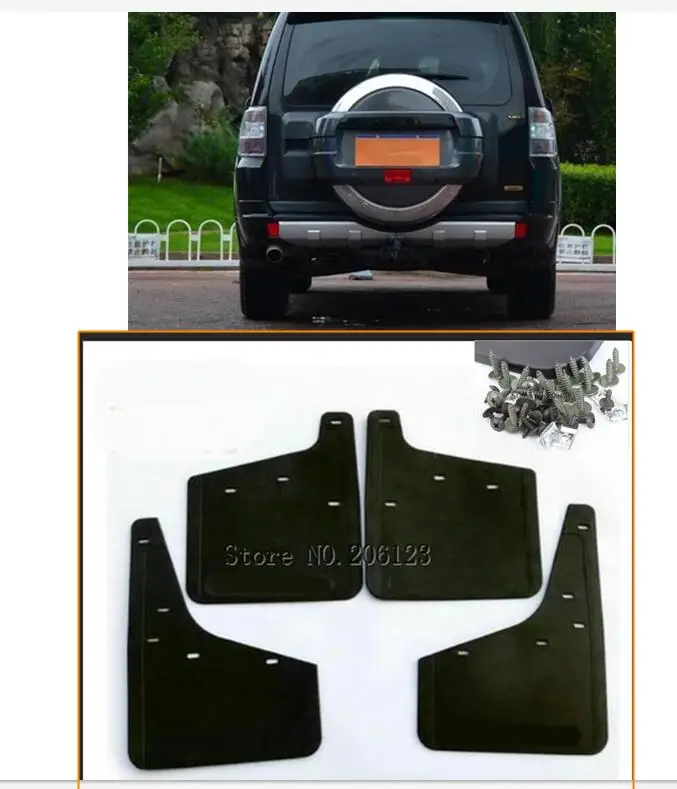 Для Mitsubishi Pajero Montero 2007 2016 автомобильные передние и задние брызговики Брызговики 4