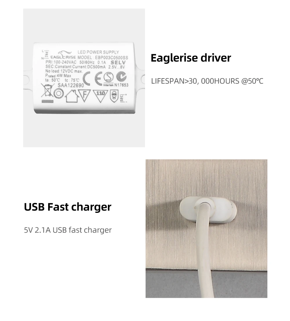 Zerouno светодиодный бра USB лампа Спальня для чтения зажима светильник Лофт Hotel