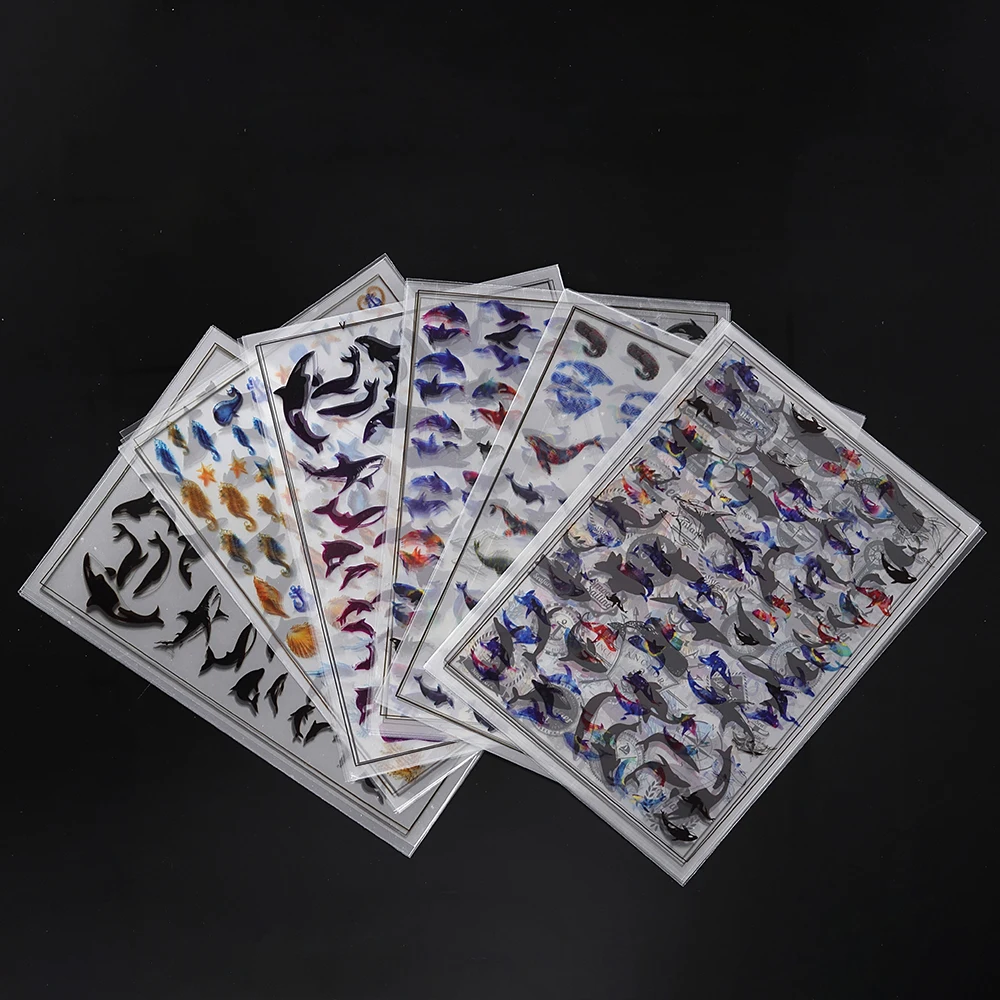 УФ полимерные художественные наклейки 5 шт. прозрачный материал для заливки