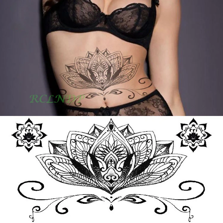 

Водонепроницаемый временный стикер татуировки сексуальные Поддельные татуировки с украшением в виде кристаллов, флеш-тату на груди живота...