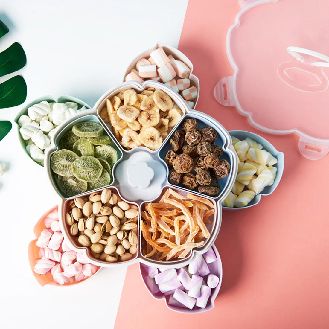 Северный ветер вращающаяся коробка для фруктов конфет фруктовая тарелка дыня