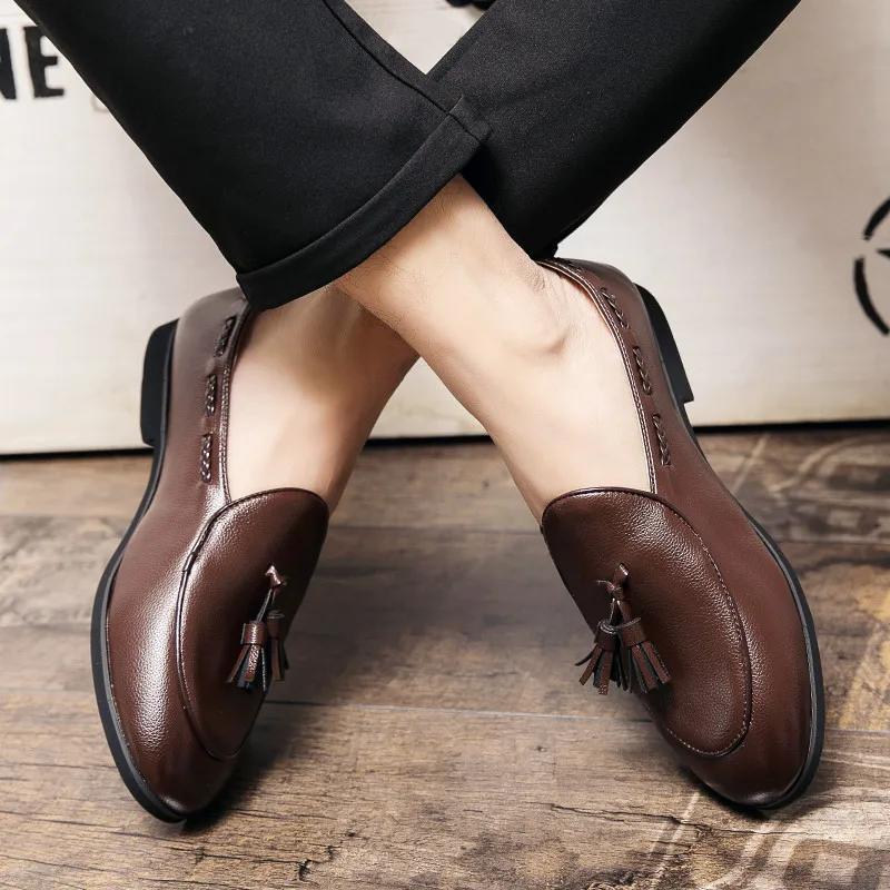 

Slippers Large Size Trending Hot Products Formal Shoes Loafers Men Men's High Quality Trend Designer Oxford Tassel Fashion