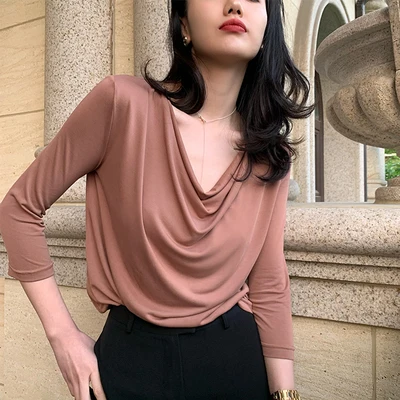 

han Ladies gentle wind spring slim fit T-shirt