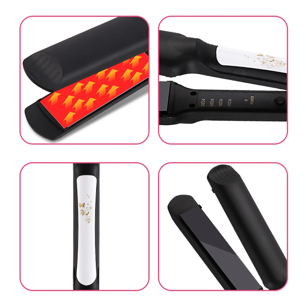 Выпрямитель для волос с четырьмя зубьями регулировка температуры керамический
