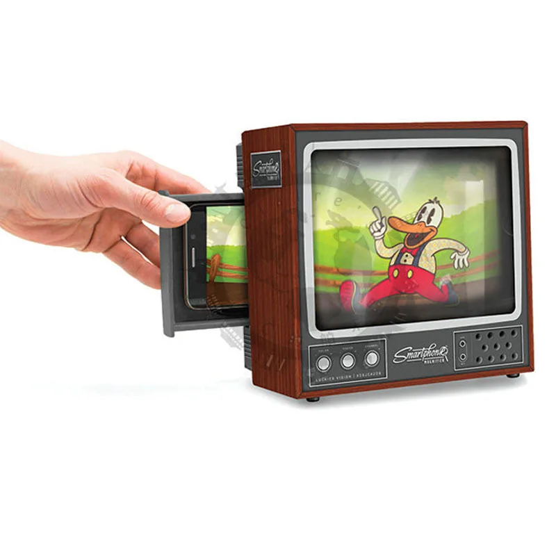 

Retro TV Phone Screen Magnifier Video DIY Enlarger Amplifier Magnifier Vintage TV Model Appearance Gift Box Accesorries