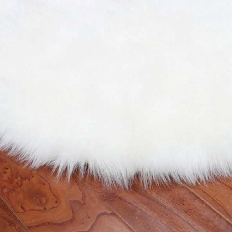 

Round Rug Carpets for Living Room Decor Faux Fur Rugs Kids Room Long Plush Rugs for Bedroom Shag Area Rug Modern Mats 30*30cm