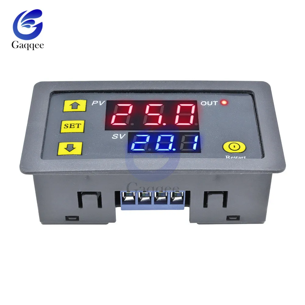 DC 12V цифровой Цикл флейта Модуль платы с двойным временем красный/синий