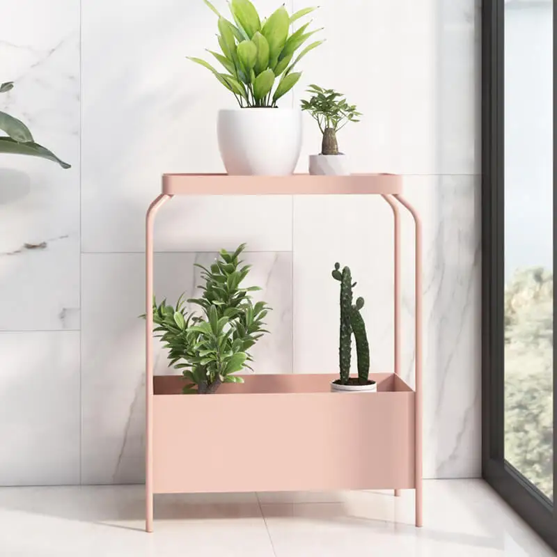 

High-temperature baking varnish craft Nordic indoor flower rack storage rack super large capacity storage iron floor-type flower