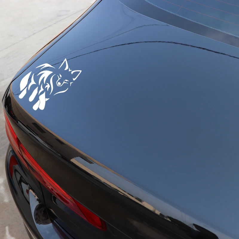 

Car Stickers Crafty Fox Car Stickers Cartoon Decoration Car Trunk PVC Decals Creative Waterproof Sunscreen Black/white,17cm*12cm