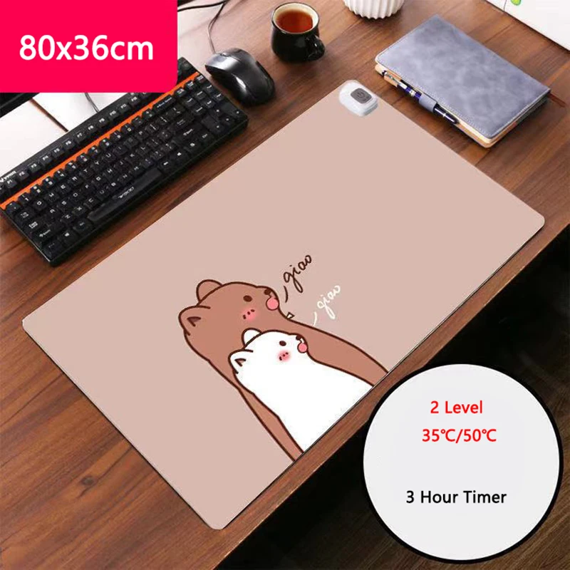

Офисные аксессуары теплый Настольный коврик 2 уровня 35/50 3 часа таймер теплый коврик для клавиатуры 80x36 см Расширенный игровой коврик для мыш...