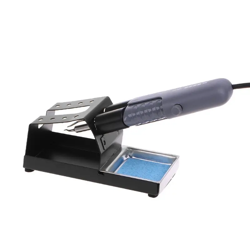 

LXAC Double Heads Hot Tweezers Mini Soldering Station With Iron Stand For BGA SMD Repairing