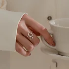 Женское Открытое кольцо в виде Луны, со стразами и кисточками