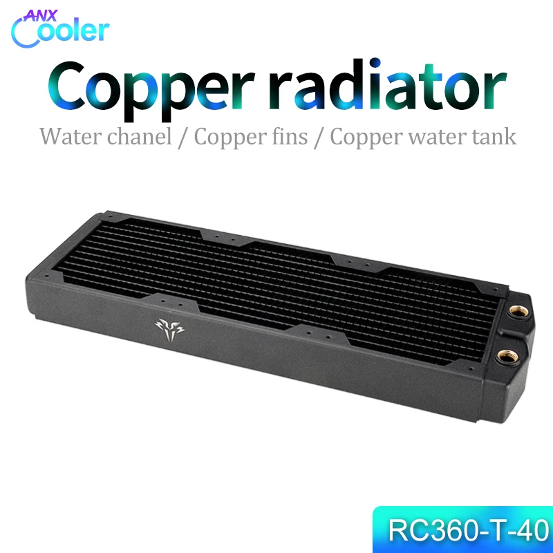 

RC360-T-40 copper heat radiator black color 360mm water cooling radiator for CPU GPU water cooling system