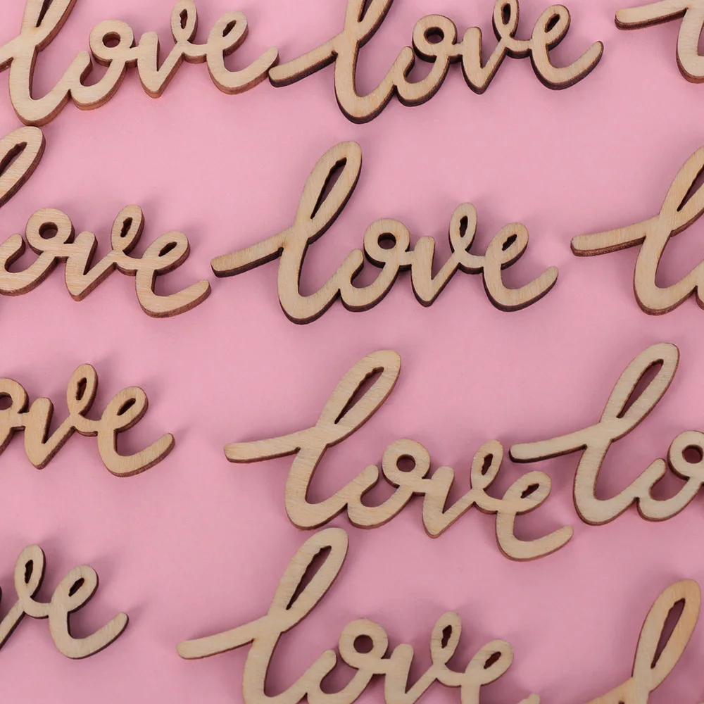 18 шт. деревенские деревянные любовные буквы шикарные товары для Дня Святого