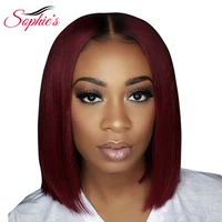 sophies lace closure human hair wigs for black women brazilian straight lace wig 44 bob lace closure wigs 150 density remy