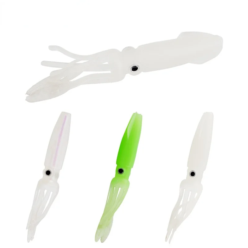 

New Squid Lure 10CM 8.6G Luminous Ocean Boat Sea Plastic Fishing Squid Shad Soft Lure Soft Plastic Lures
