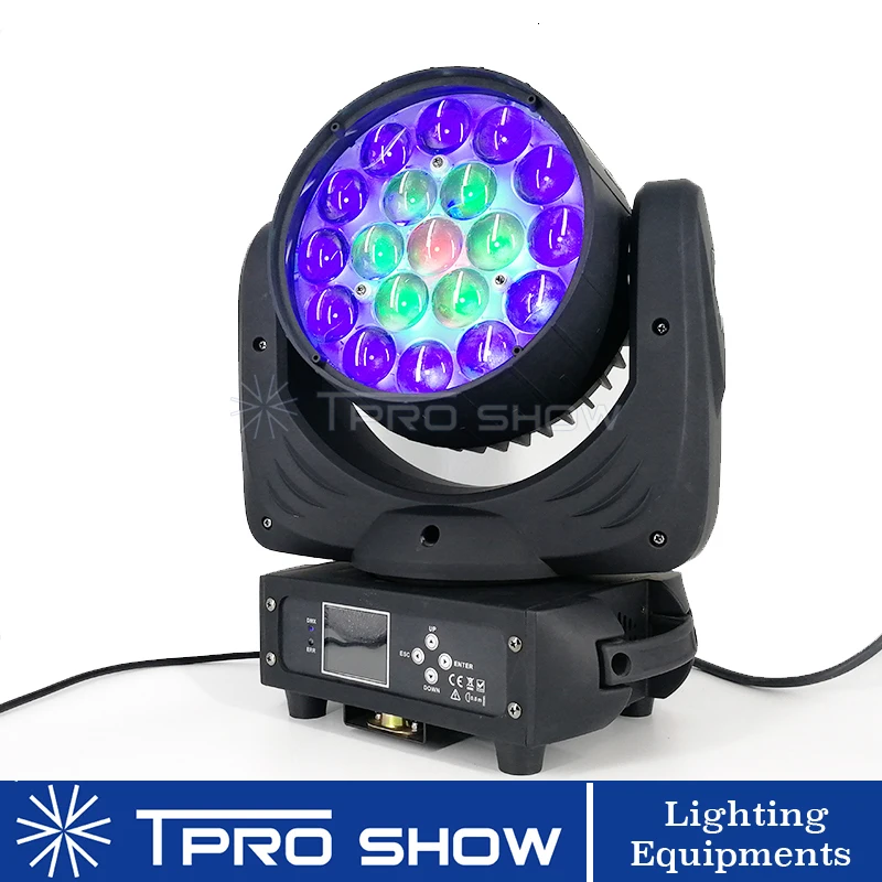 Lyre Wash 19x15W Zoom Moving Head DMX сценическое освещение эффект RGBW Wash цвета профессиональное оборудование для диджея для свадебного клуба лазерное шоу