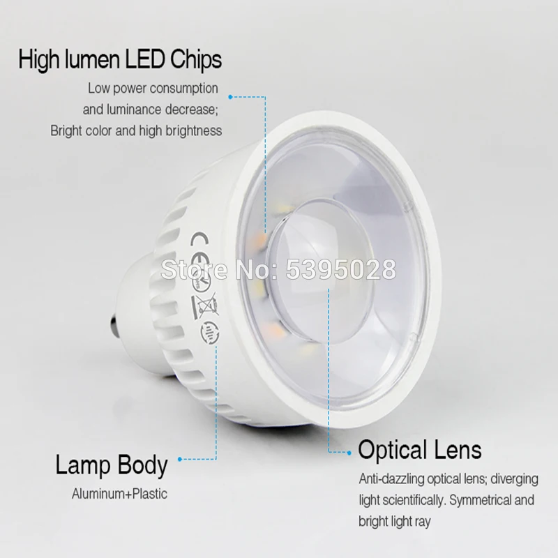 6W GU10 RGB + CCT Светодиодный точечный светильник модель NoFUT106 Mi подчиненный новый