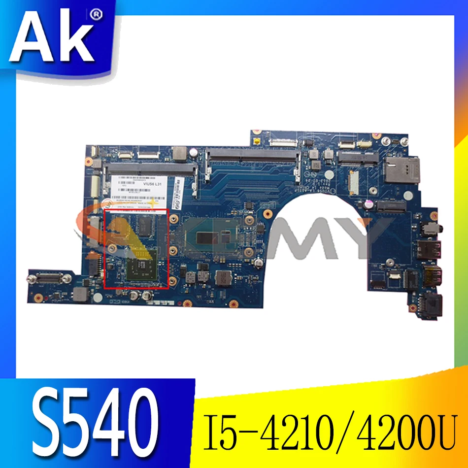 

Akemy VIUS6 LA-A171P для Lenovo Thinkpad S540 S5-S540 Материнская плата ноутбука процессор I5 4210/4200U GPU HM8670M 2G DDR3 100% тесты работы