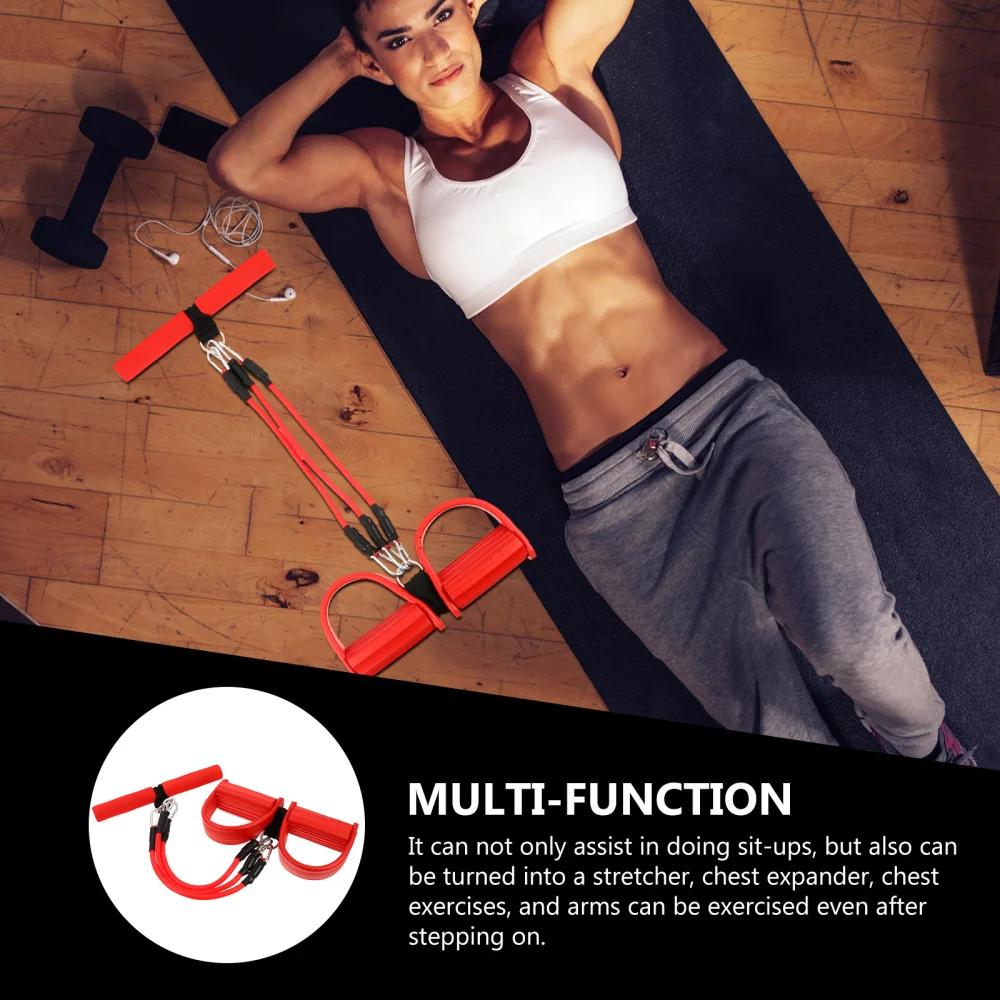 

1 Set Three-tube Thickening Fitness Equipment Home Abdomen Tension Rope