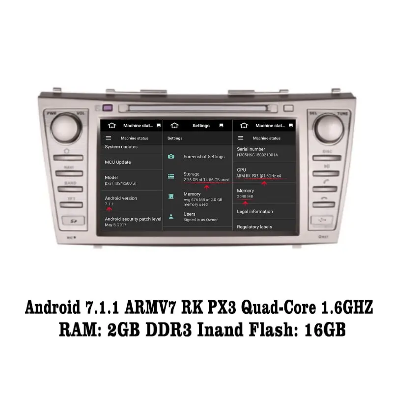 Liislee Android 7 1 2G RAM для Toyota Camry 2007-2011 Автомобильный Радио Аудио Видео Мультимедиа DVD