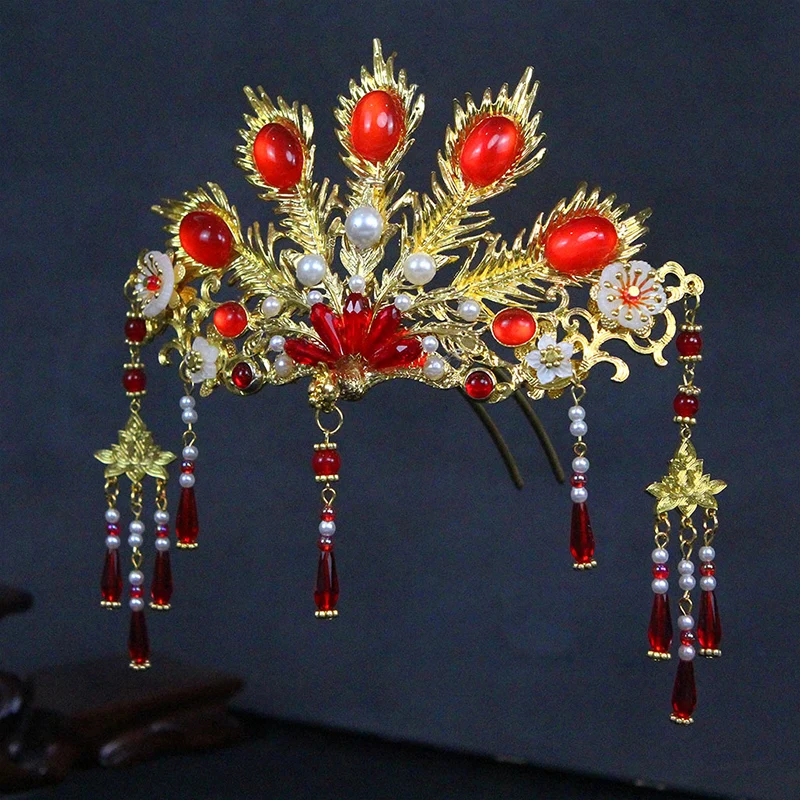 Диадема Феникса золотая корона для волос аксессуары женщин Винтажный свадебный