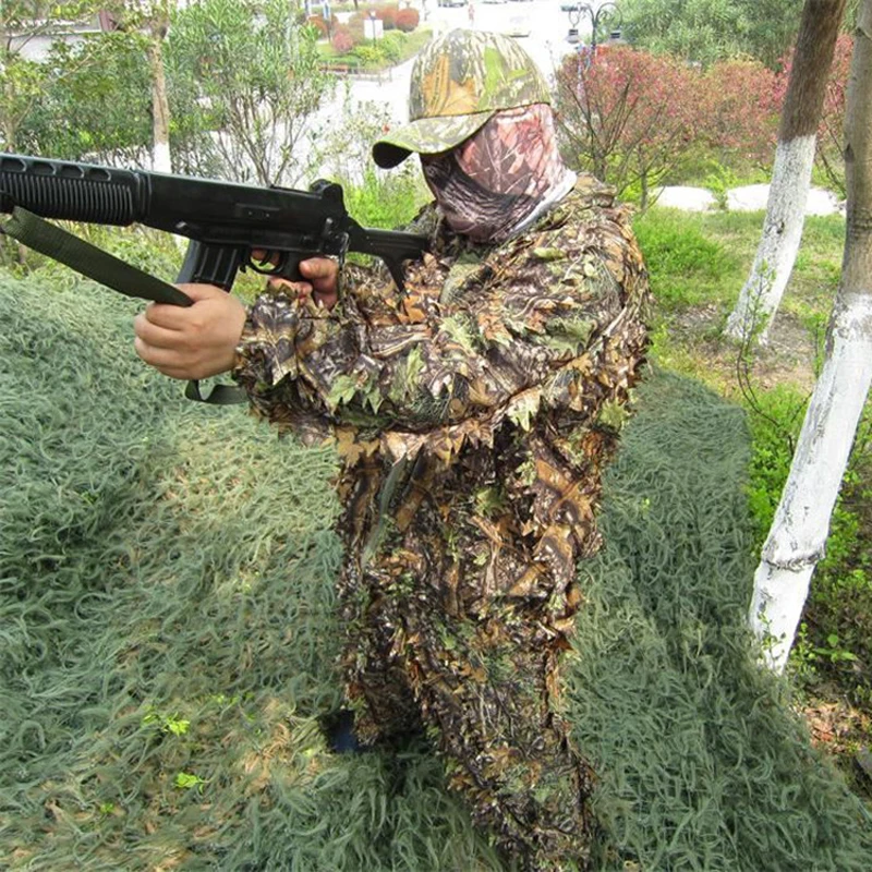 Камуфляжный охотничий костюм с 3d листом одежда для охоты наблюдения за птицами