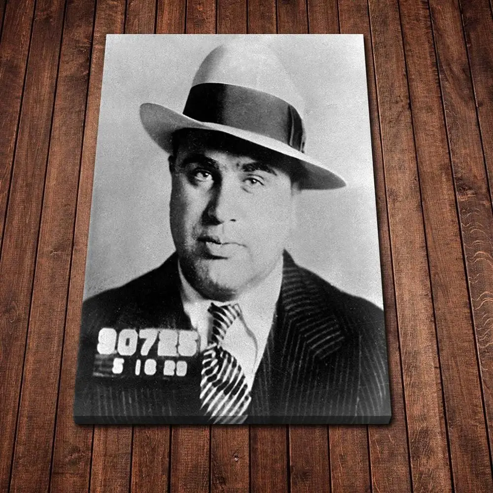 Настенная Картина на холсте Al Capone Mugshot плакаты и принты настенные картины для