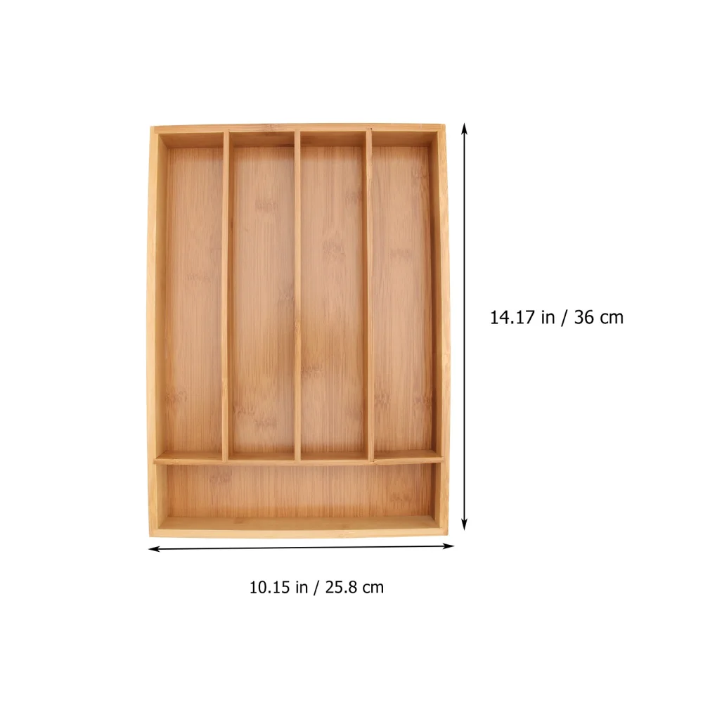 

1pc 5 Grid Chopsticks Container Kitchen Tableware Storage Box (Wood Color)